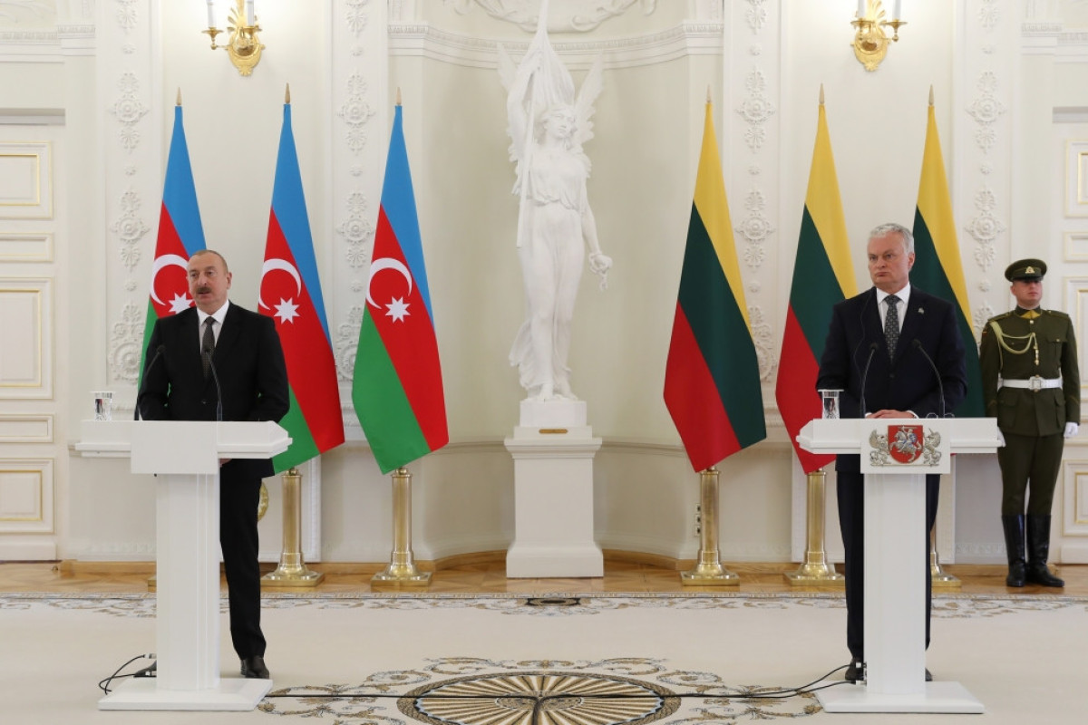 Presidents of Azerbaijan and Lithuania made press statements-UPDATED 