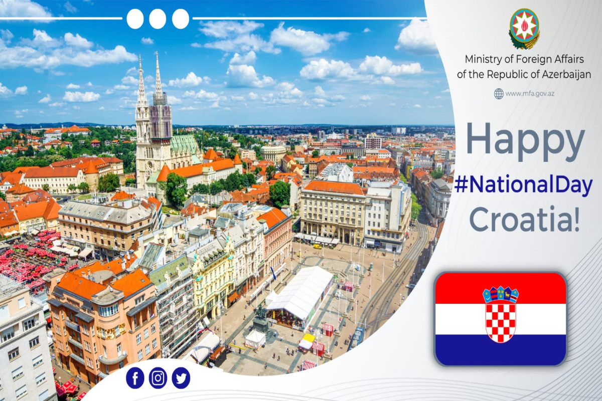 Azerbaijan MFA congratulates Croatia on the occasion of National Day
