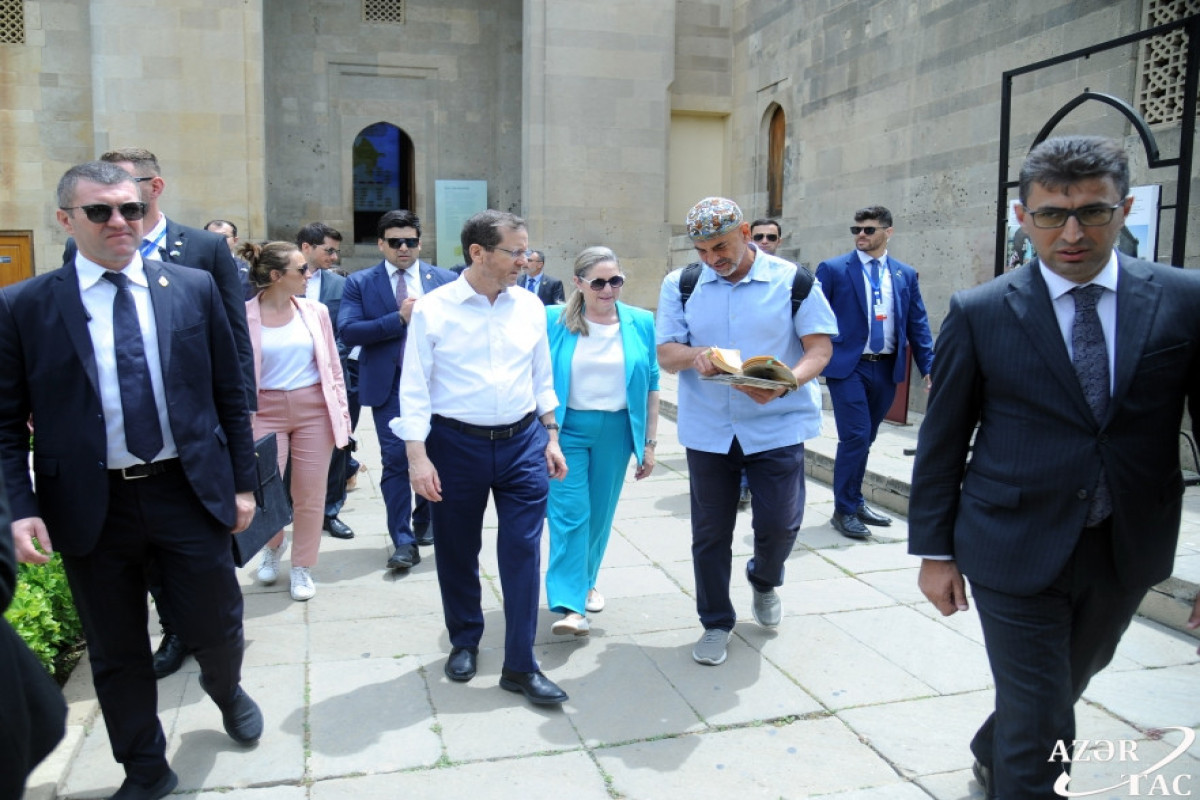 President of Israel and First Lady visit Icherisheher