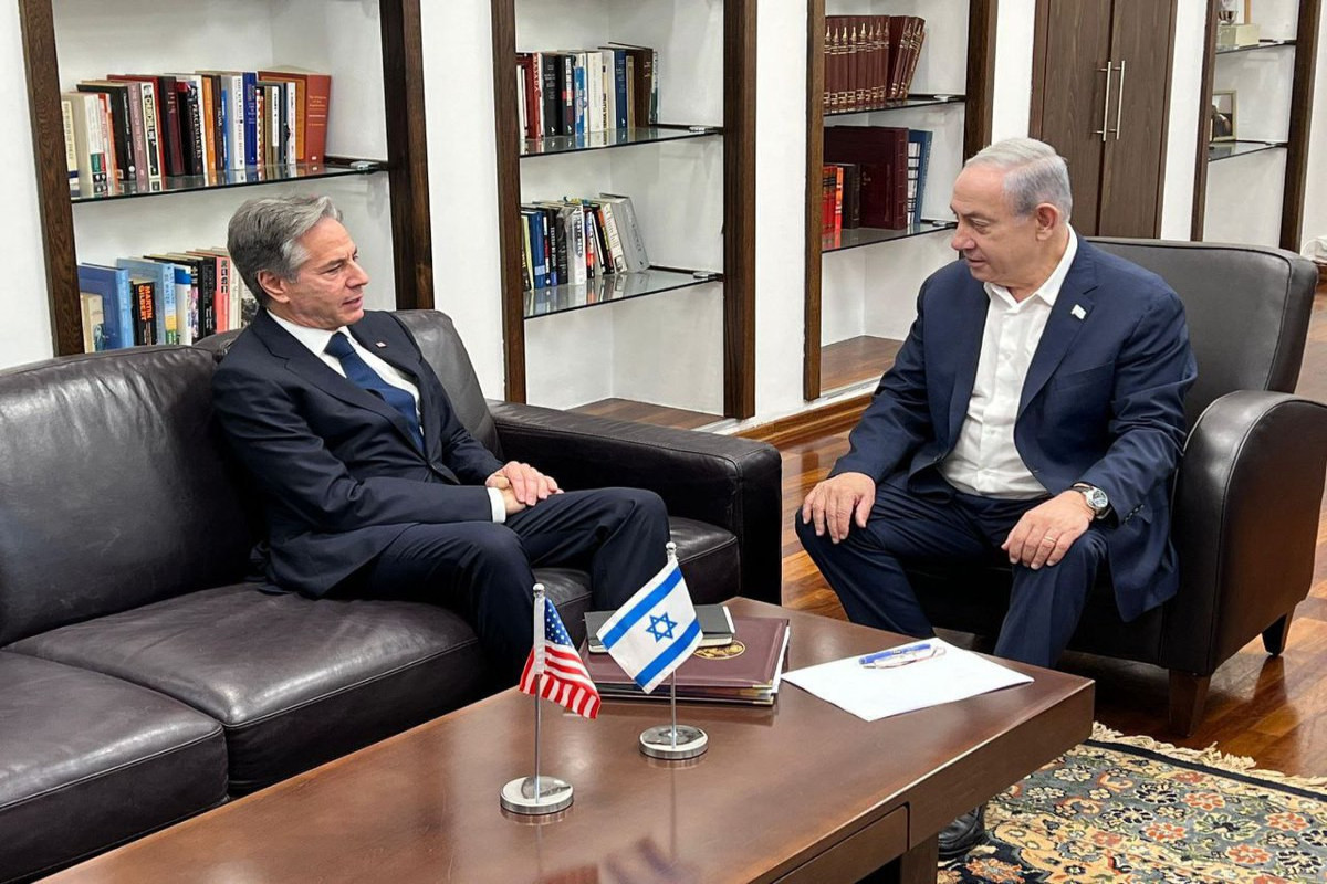 US Secretary of State Antony Blinken and Israeli Prime Minister Benjamin Netanyahu