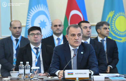 Azerbaijani FM addresses meeting of FMs of OTS in Astana