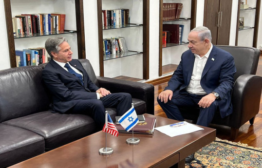 US Secretary of State Antony Blinken and Israeli Prime Minister Benjamin Netanyahu