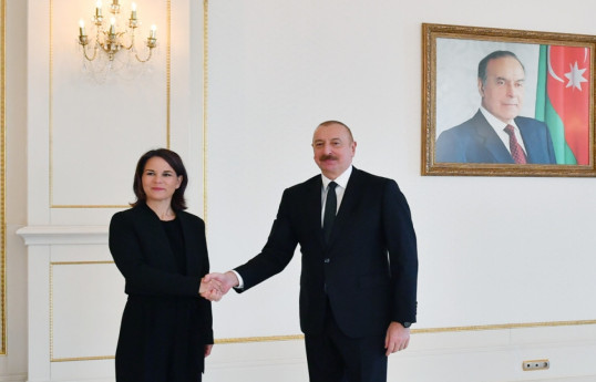 President Ilham Aliyev brought to German FM Baerbock's attention that Azerbaijan supports signing of a peace treaty with Armenia