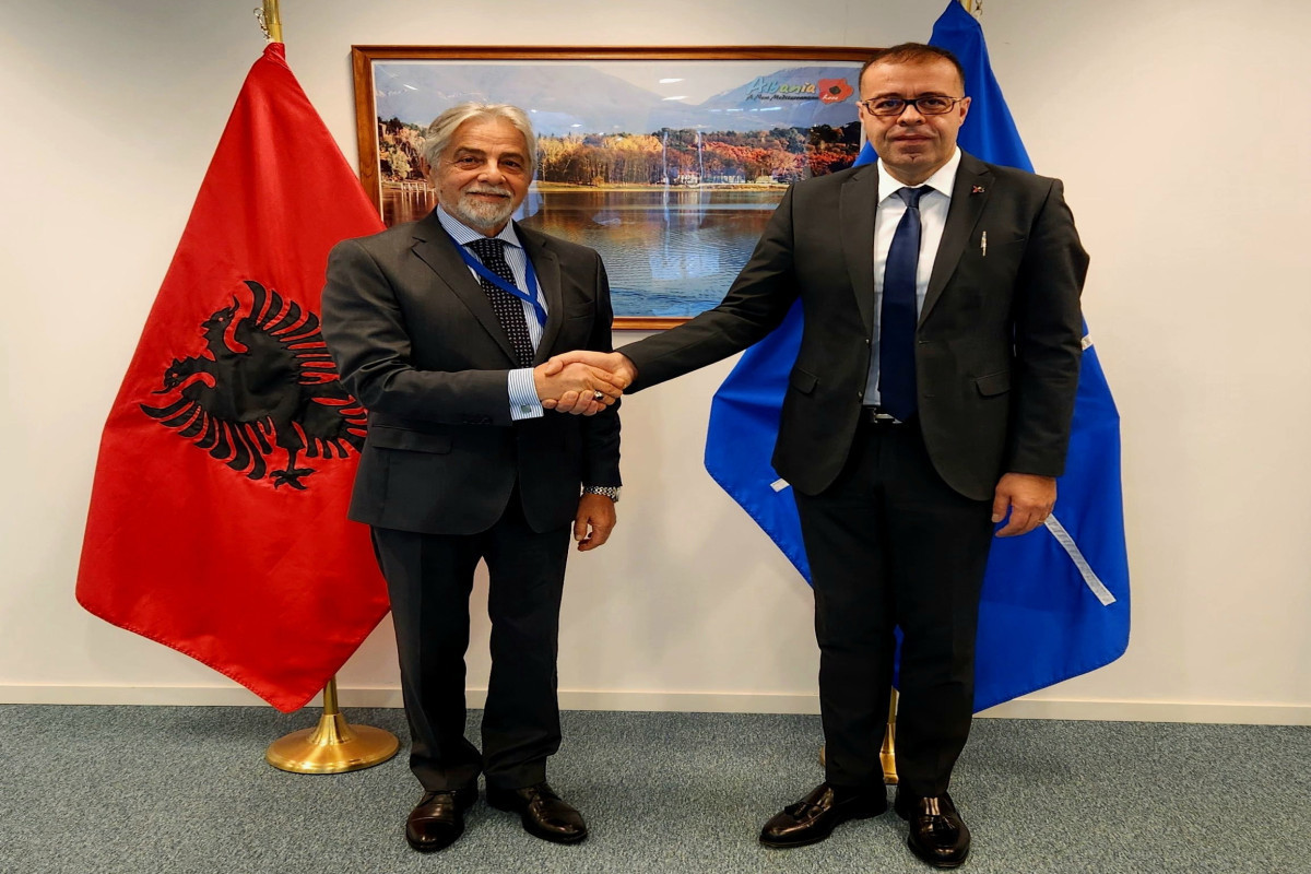 Ilir Gjoni, Permanent Representative of the Republic of Albania to NATO and Head of Mission of the Republic of Azerbaijan to NATO Jafar Huseynzada