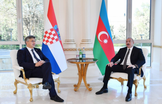 Andrej Plenković, Prime Minister of the Republic of Croatia and Ilham Aliyev, President of the Republic of Azerbaijan