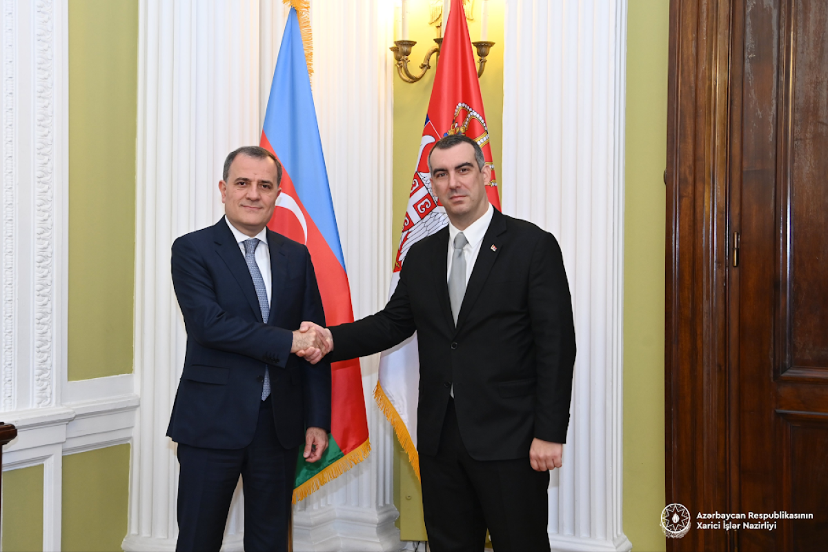 Jeyhun Bayramov, Azerbaijan’s Minister of Foreign Affairs and Vladimir Orlić, President of the National Assembly of Serbia