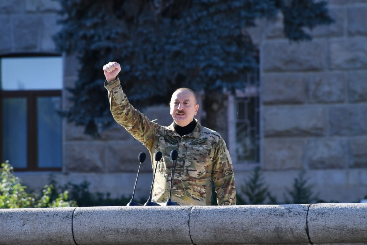 President Ilham Aliyev made a speech at a military parade in Khankandi-PHOTO -UPDATED-2 