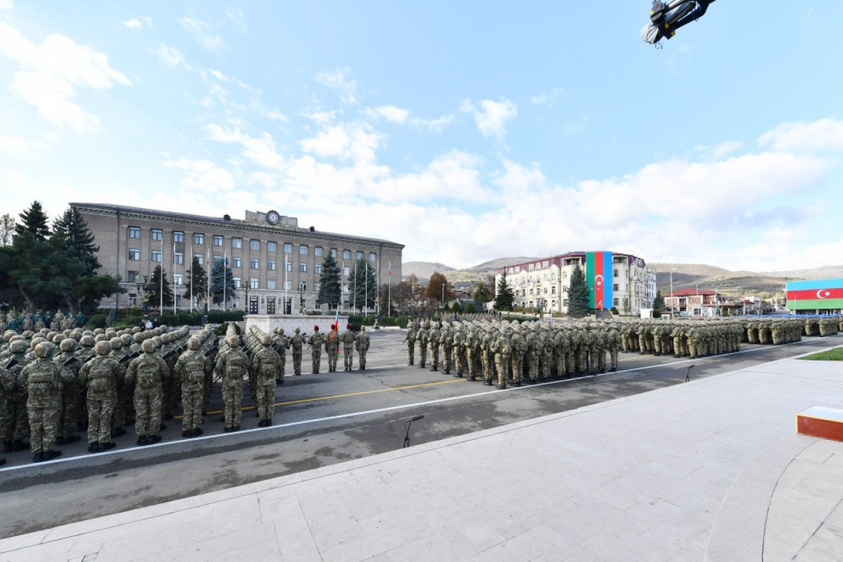 President Ilham Aliyev made a speech at a military parade in Khankandi-PHOTO -UPDATED-2 