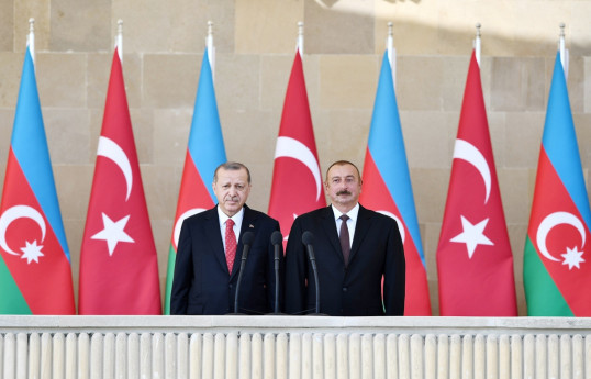 Turkish President Tayyip Erdogan and President of Azerbaijan Ilham Aliyev