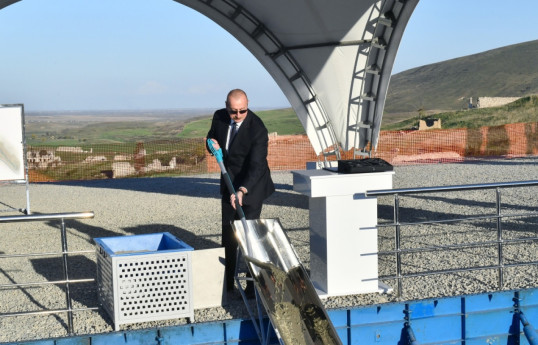 President Ilham Aliyev laid foundation stone for village of Gargabazar in Fuzuli district-UPDATED 