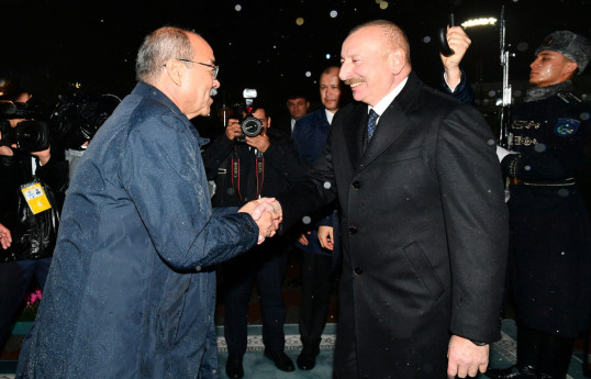 President of Azerbaijan Ilham Aliyev embarked on visit to Uzbekistan