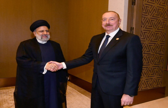 Seyyed Ebrahim Raisi, President of Iran and Ilham Aliyev,  President of Azerbaijan