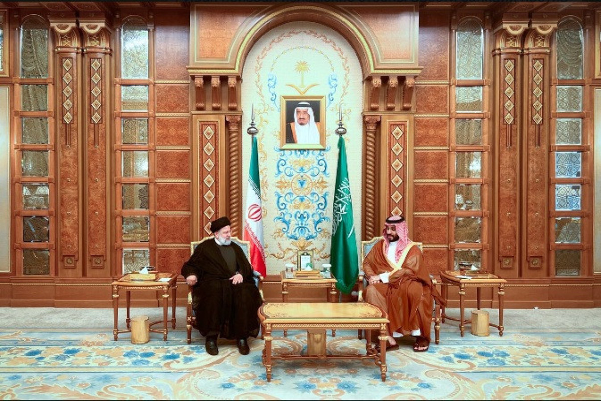 Iranian president meets with Saudi crown prince in Riyadh