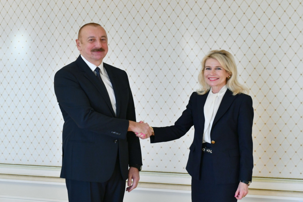 Ilham Aliyev, President of Azerbaijan and Pia Kauma, President of the OSCE Parliamentary Assembly