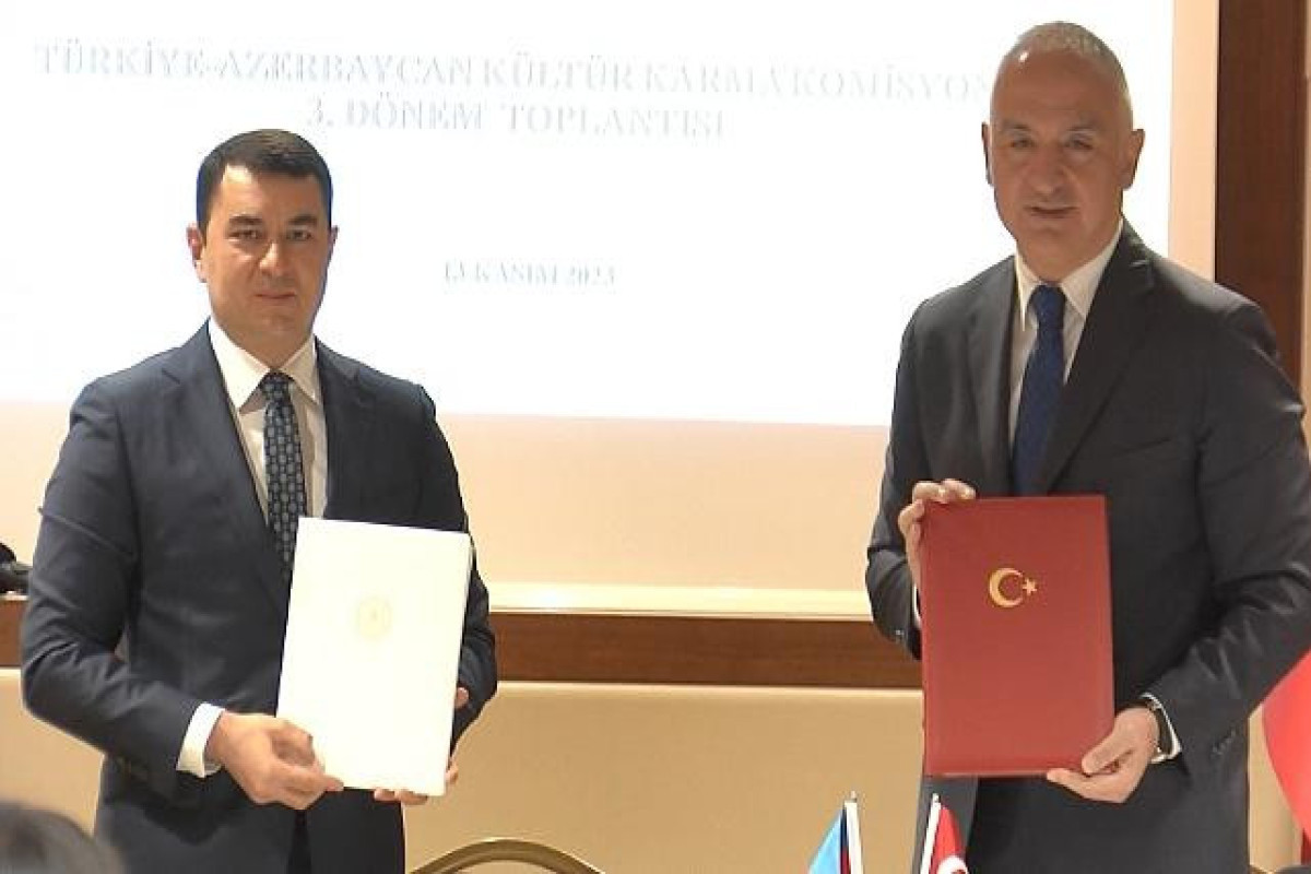 Adil Karimli, Minister of Culture of Azerbaijan and Mehmet Nuri Ersoy, Minister of Culture and Tourism of Türkiye