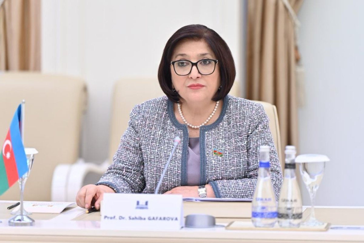 Sahiba Gafarova, the Speaker of Milli Majlis (Azerbaijani Parliament)