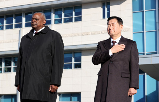 Lloyd Austin, United States Secretary of Defense and Shin Won-sik, South Korea's Defence Minister