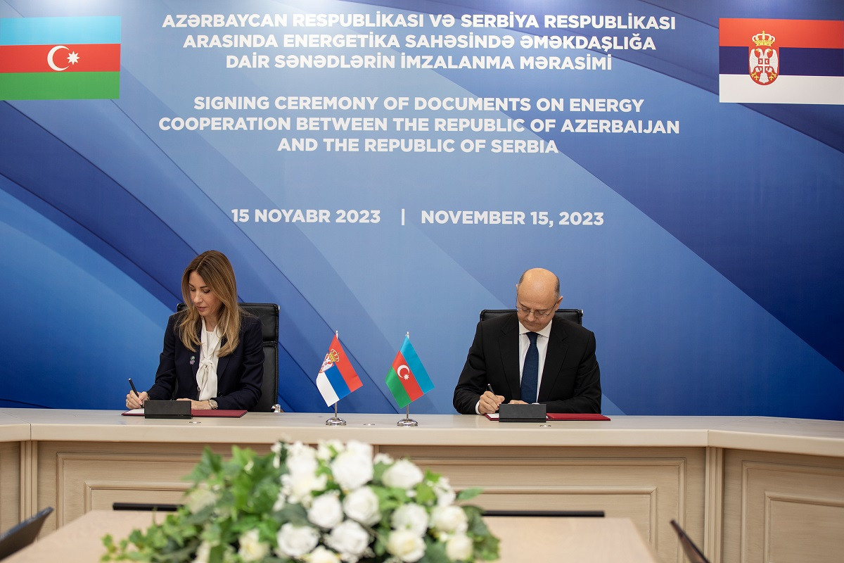 Azerbaijan, Serbia sign cooperation documents in field of natural gas -UPDATED 