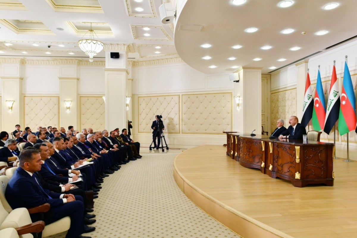 Presidents of Azerbaijan and Iraq made press statements-UPDATED 