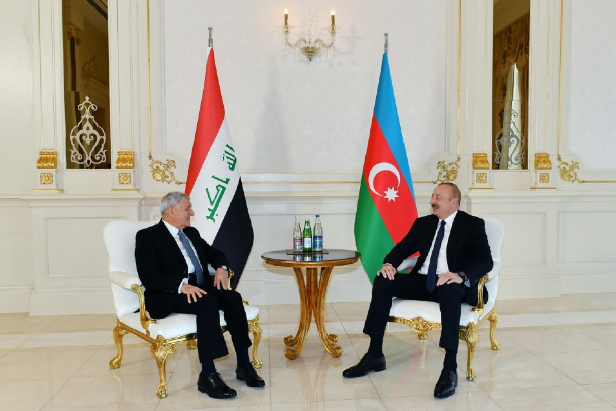 Abdullatif Jamal Rashid, President of the Republic of Iraq and Ilham Aliyev, President of the Republic of Azerbaijan