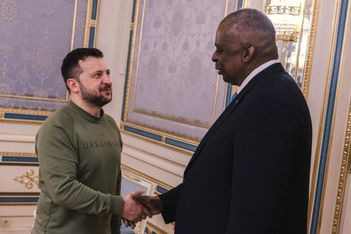 Volodymyr Zelenskyy, President of Ukraine and Lloyd Austin, U.S. Defense Secretary
