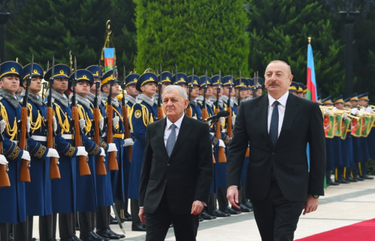 Official welcome ceremony was held for President of Iraq Abdullatif Jamal Rashid