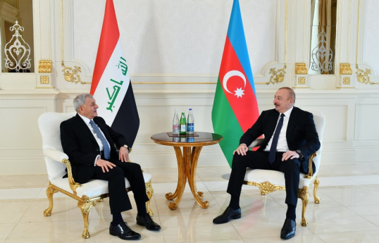 Abdullatif Jamal Rashid, President of the Republic of Iraq and Ilham Aliyev, President of the Republic of Azerbaijan
