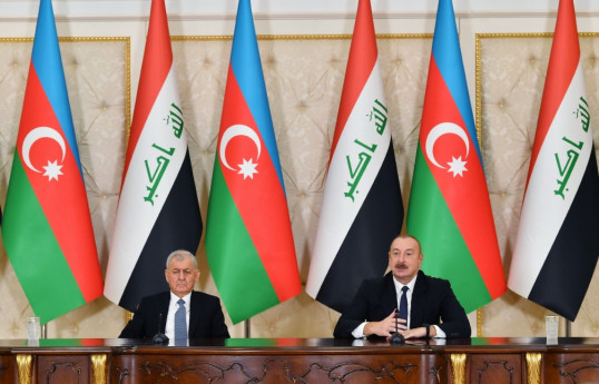 Presidents of Azerbaijan and Iraq made press statements-UPDATED 