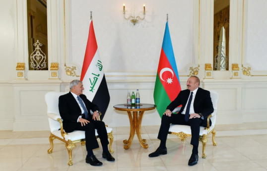 Abdullatif Jamal Rashid, President of the Republic of Iraq and Ilham Aliyev, President of the Republic of Azerbaijan