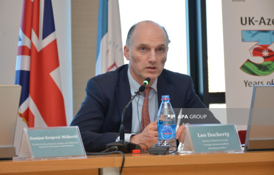 Leo Docherty, the Parliamentary Under-Secretary of State for Europe