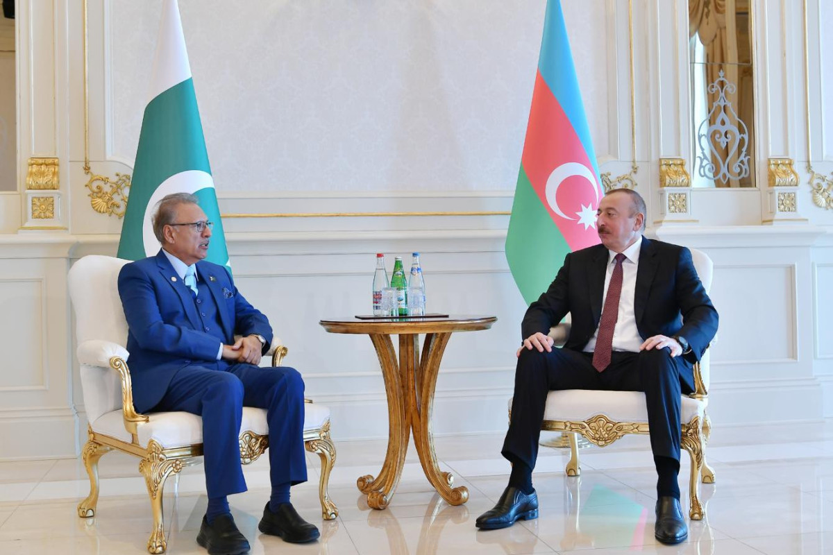 Arif Alvi, President of the Islamic Republic of Pakistan and Ilham Aliyev, the President of the Republic of Azerbaijan