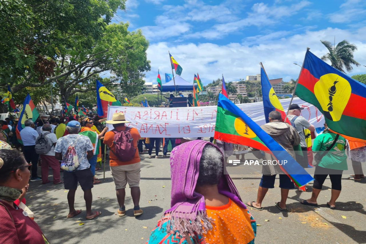 During the anti-French action in the capital of New Caledonia, the flag of Azerbaijan was raised for the first time-PHOTO -VIDEO 