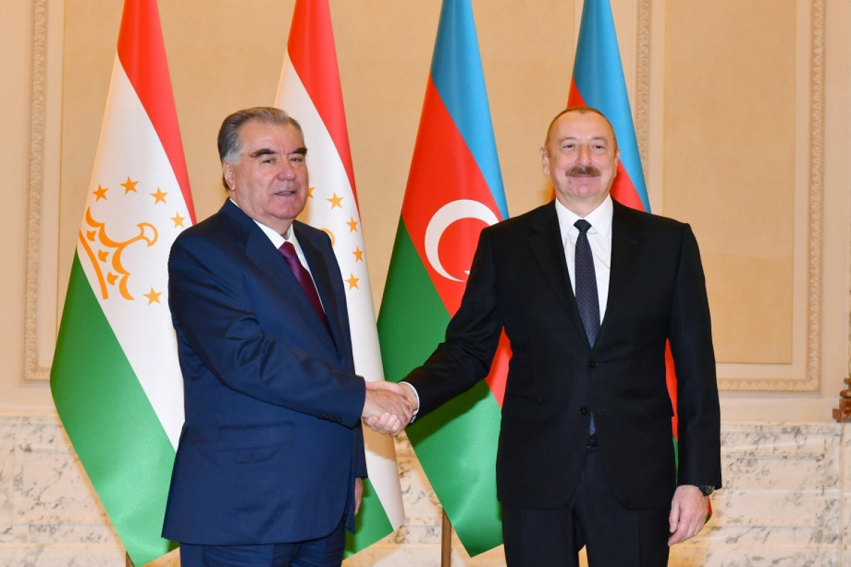 Emomali Rahmon, President of the Republic of Tajikistan and Ilham Aliyev, President of the Republic of Azerbaijan