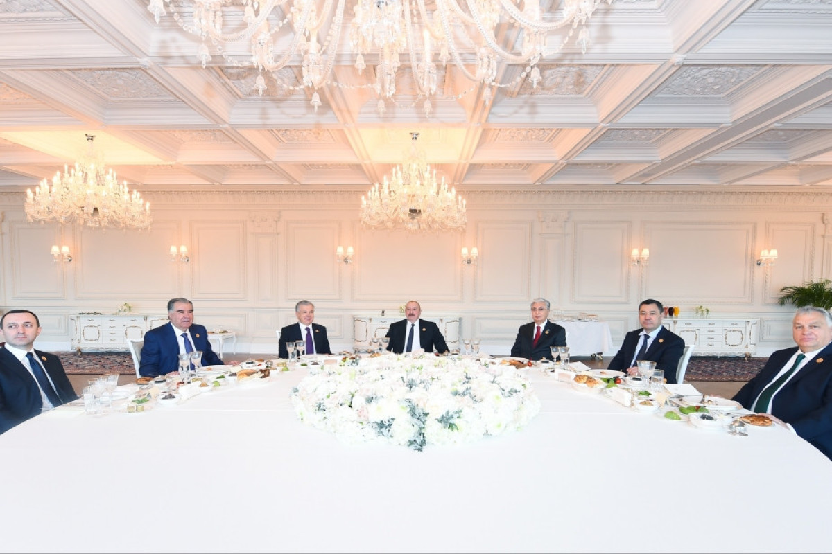 Official lunch was hosted on behalf of President Ilham Aliyev in honor of heads of state and government participating in SPECA Summit