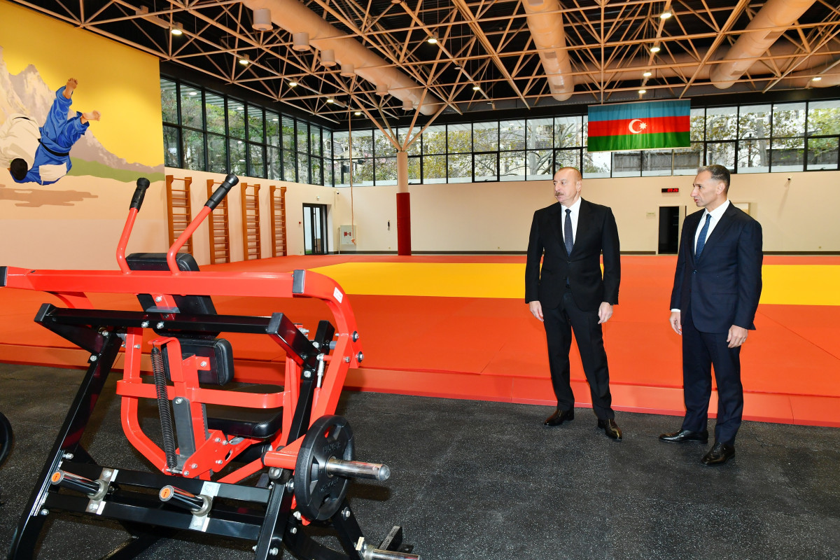 President Ilham Aliyev examined conditions created at Training Center of national judo teams