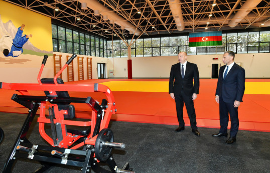 President Ilham Aliyev examined conditions created at Training Center of national judo teams