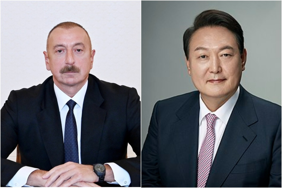 Ilham Aliyev, President of Azerbaijan and Yoon Suk Yeol,  President of South Korea