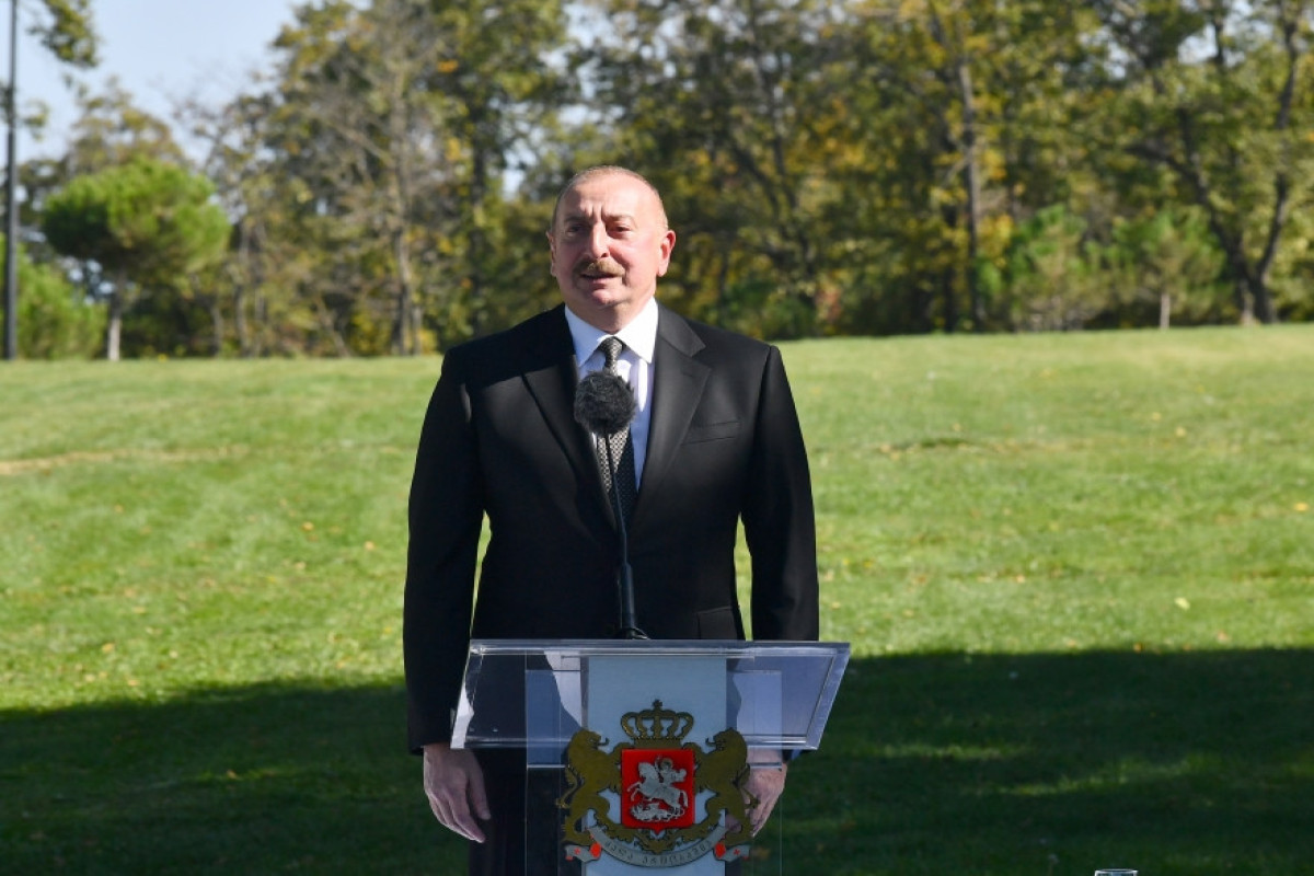 President of Azerbaijan and Prime Minister of Georgia made press statements
