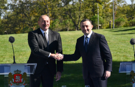 President of Azerbaijan and Prime Minister of Georgia made press statements