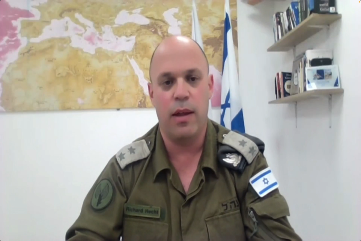 Richard Hecht, Israel’s military spokesperson