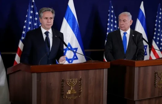 US Secretary of State Antony Blinken and Israeli Prime Minister Benjamin Netanyahu
