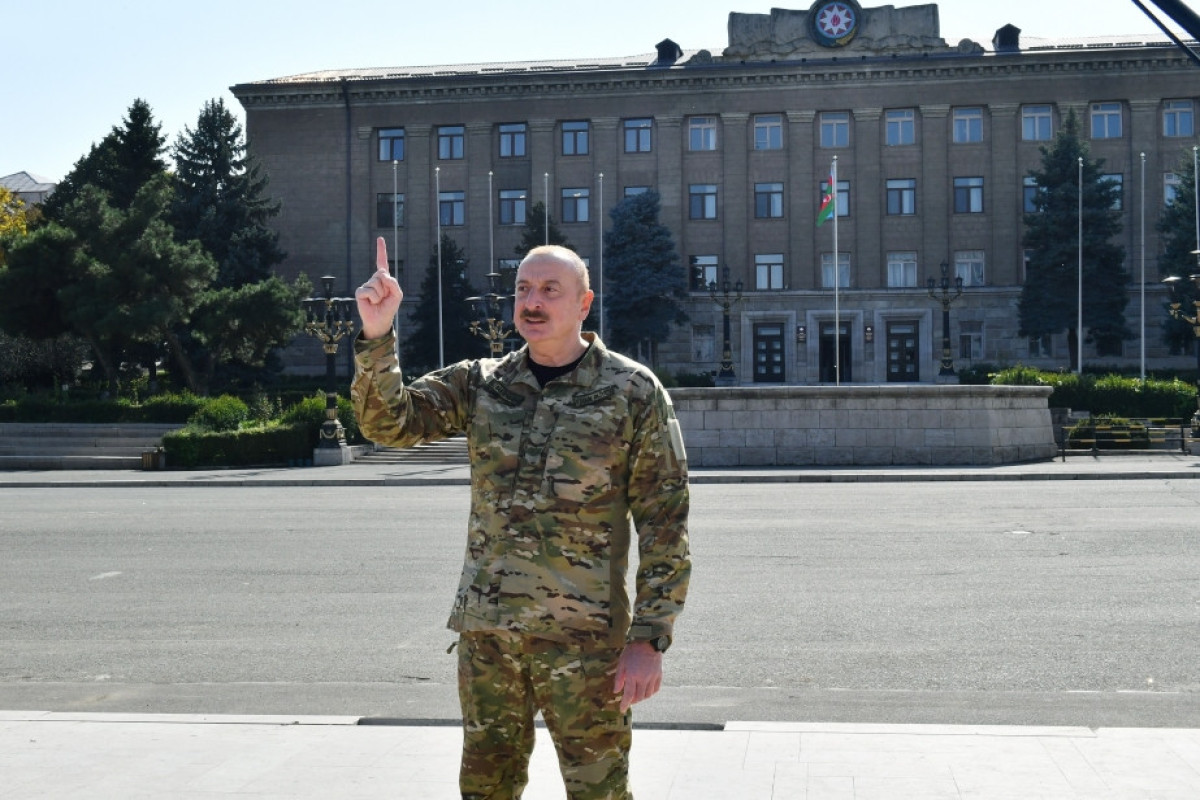 President Ilham Aliyev: Today we are in the center of Khankendi, under the Flag of Azerbaijan, and it is a historic event
