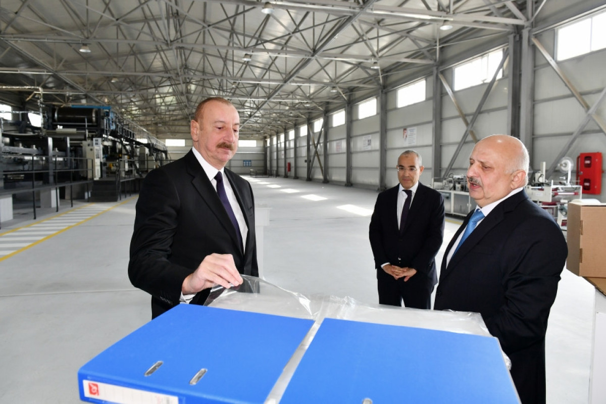 Azerbaijani President attended opening of packaging products manufacturing facility in Sumgayit-UPDATED 