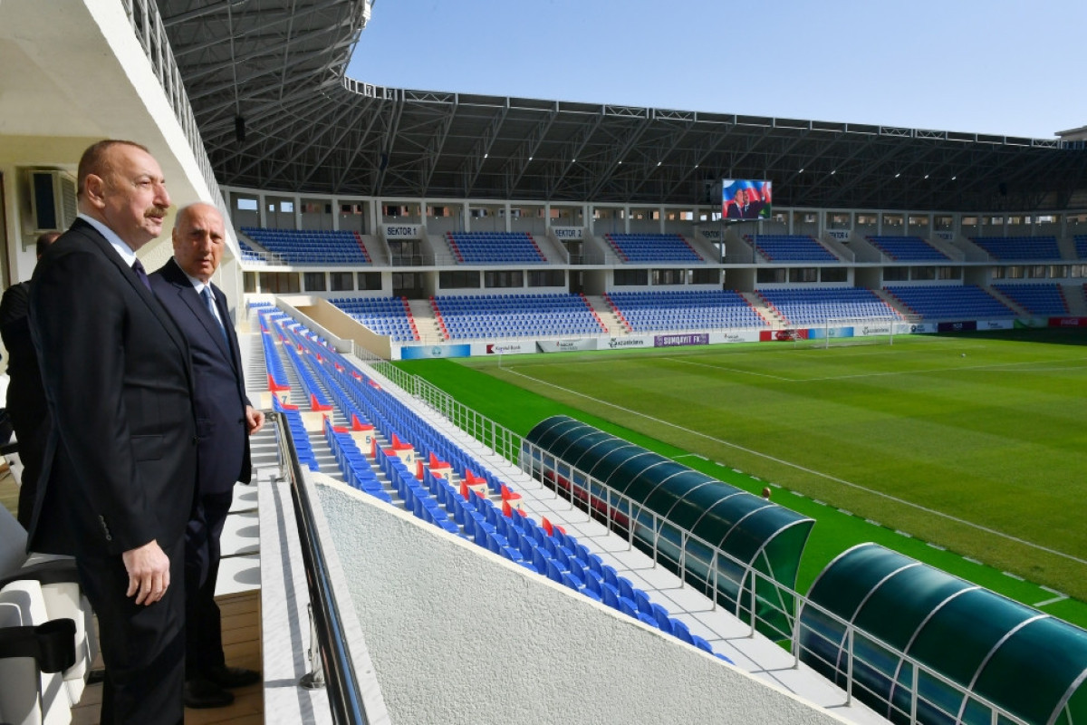 President Ilham Aliyev viewed conditions created in Mehdi Huseynzade Sumgayit City Stadium-UPDATED 