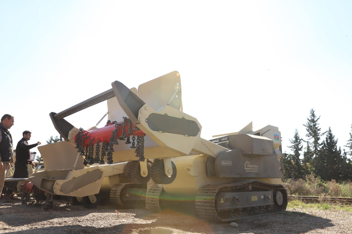 Azerbaijan involves 4 locally produced mechanical vehicles in demining activities