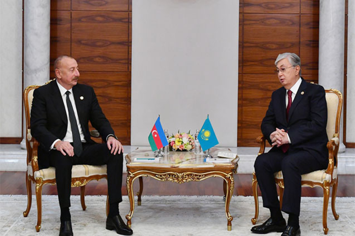 President of the Republic of Azerbaijan Ilham Aliyev and President of the Republic of Kazakhstan Kassym-Jomart Tokayev