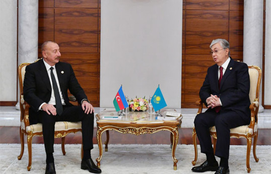 President of the Republic of Azerbaijan Ilham Aliyev and President of the Republic of Kazakhstan Kassym-Jomart Tokayev