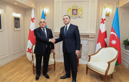 Ali Asadov, Prime Minister of  Azerbaijan and Irakli Garibashvili, Prime Minister of Georgia