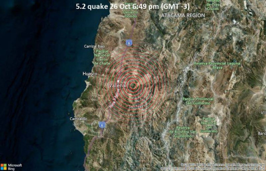 5.4-magnitude quake hits Atacama, Chile: USGS