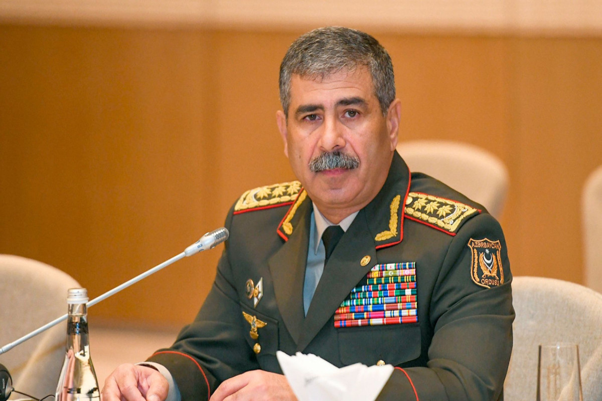 The Minister of Defense of the Republic of Azerbaijan, Colonel General Zakir Hasanov